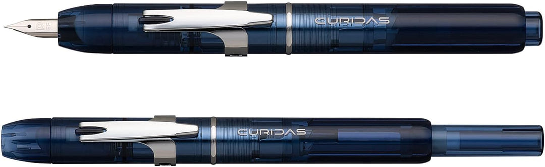PLATINUM Curidas PKN7000-50EF Füllfederhalter/EF Extra Fine/Einziehbar/Blau/Handgefertigt/mit Gesche