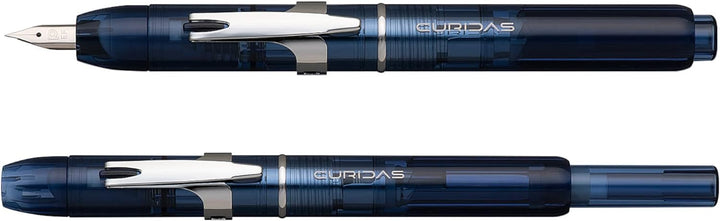 PLATINUM Curidas PKN7000-50EF Füllfederhalter/EF Extra Fine/Einziehbar/Blau/Handgefertigt/mit Gesche