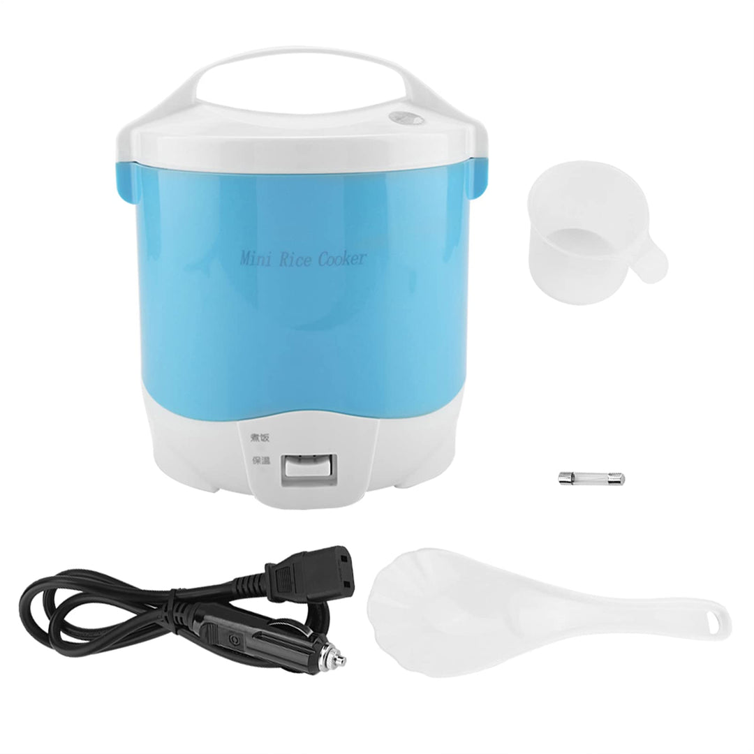Dampfgarer, 24V 180W 1,6L Elektrischer Tragbarer Multifunktionaler Reiskocher Dampfgarer für