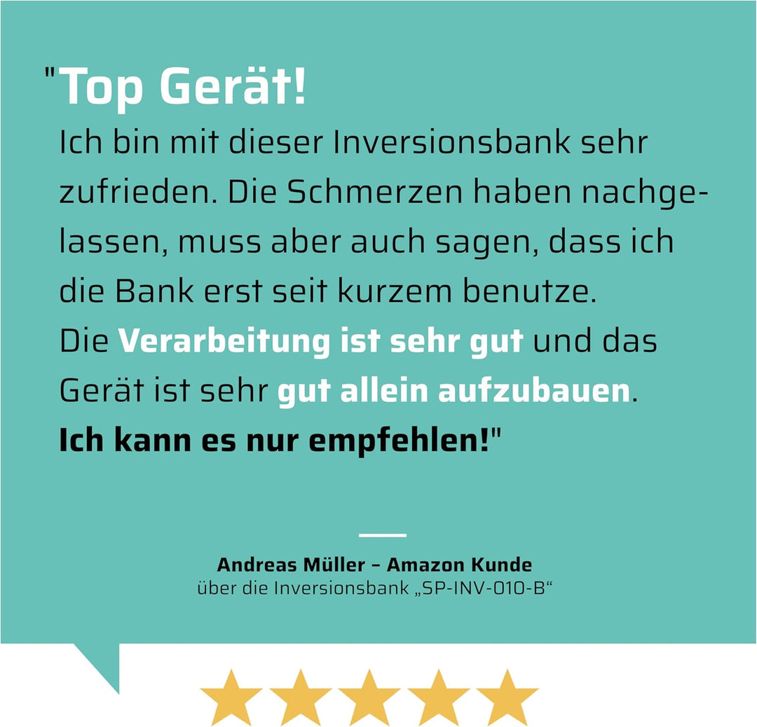 SportPlus Inversionsbank, klappbarer Schwerkrafttrainer, Inversion Table mit 4 oder 6 Inversionswink