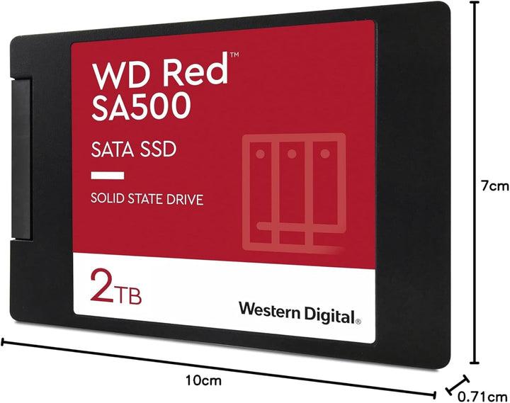 WD Red interne Festplatte 2 TB (3,5 Zoll, NAS Festplatte, 5.400U/min, SATA 6 Gbit/s, NASware-Technol