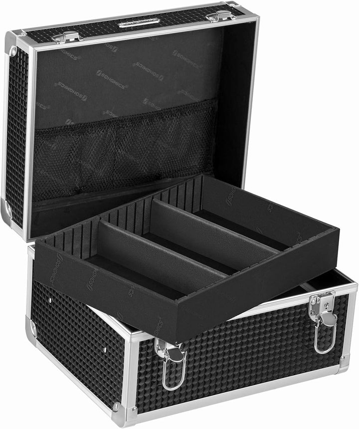 SONGMICS Kosmetikkoffer, Make-up Koffer für Reisen, Schminkkoffer, Aufbewahrung, für Friseure und Vi