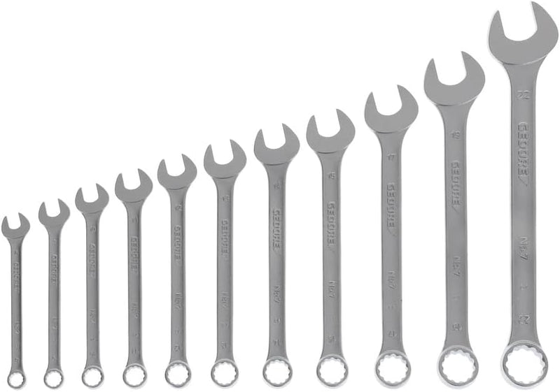 GEDORE Ring-Maulschlüssel-Satz, 11-teilig, SW 8-22 mm, 15° abgewinkelt, 12-kant, UD-Profil, Schraube