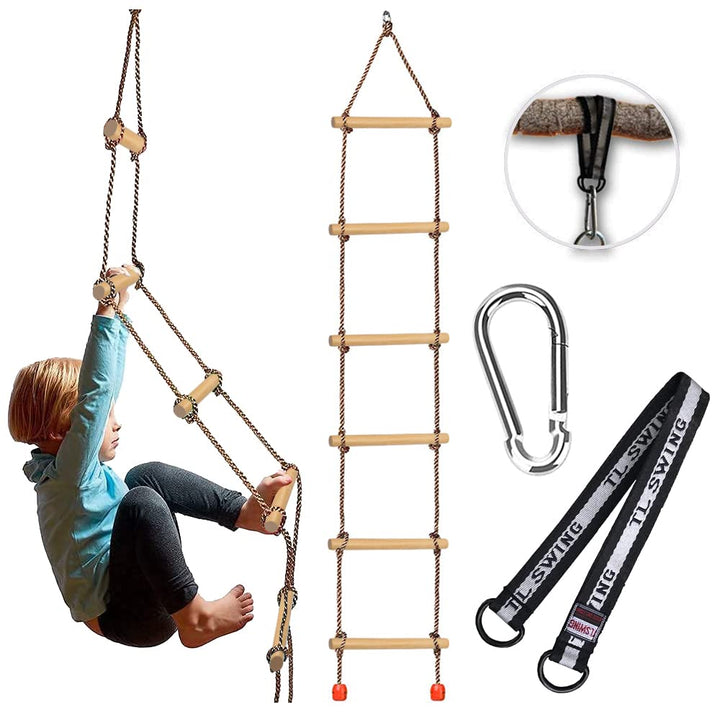 Multifunktions Trapeze Schaukel,Trapez mit Kunststoffringen,Multifunktions Kinderholz Trapez,Trapez