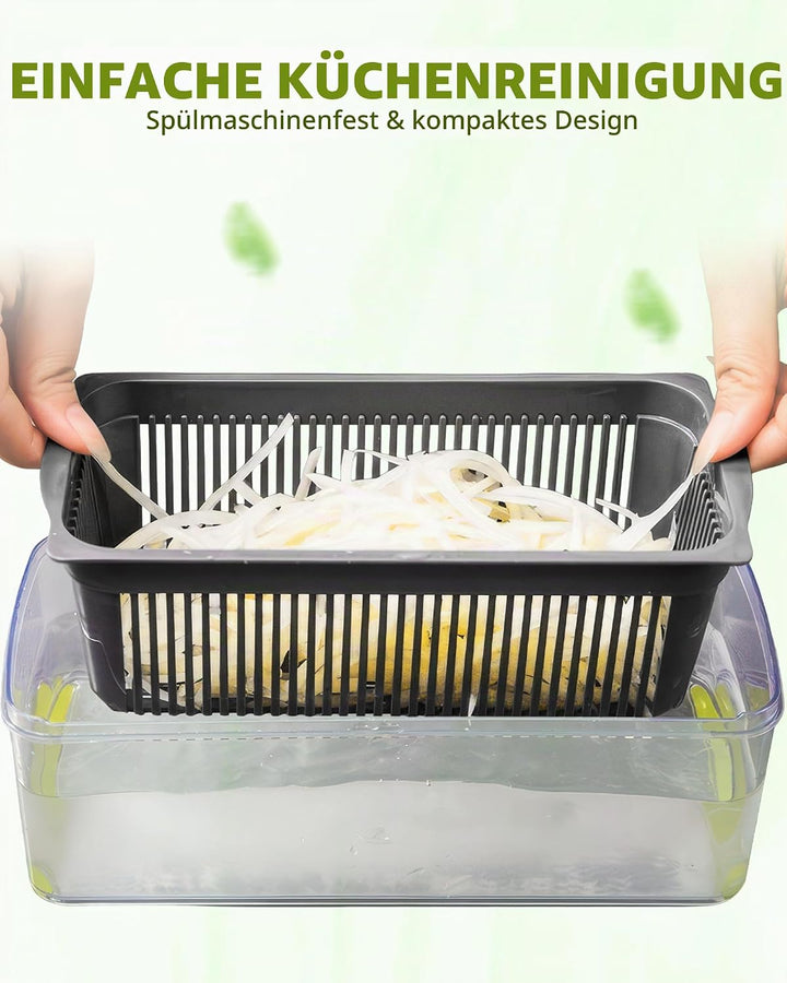 ADOV Mandoline Gemüseschneider, 12 in 1 Multifunktionaler Gemüsehobel mit Handschutz, Einstellbare E
