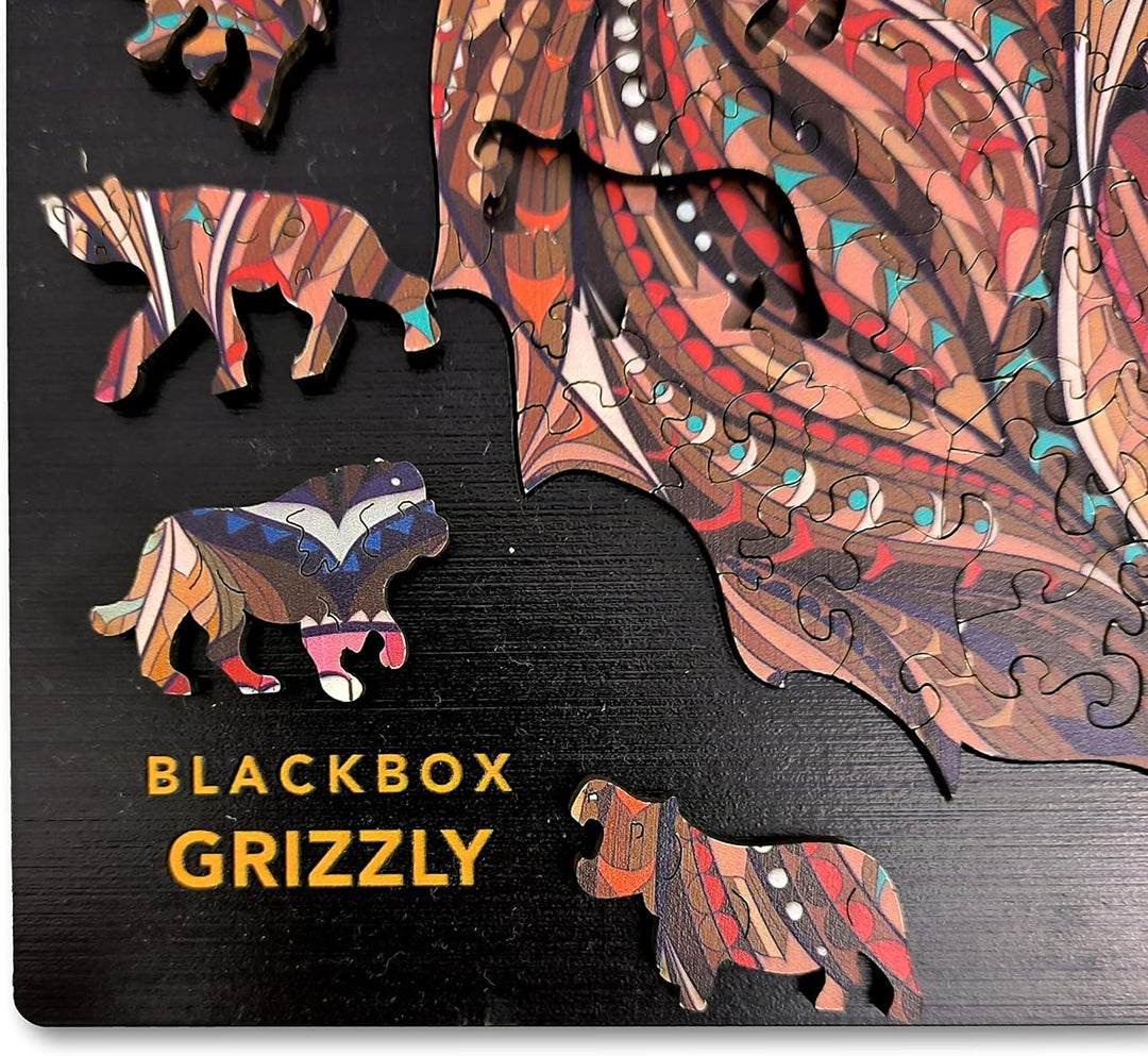 ANIWOOD Holzpuzzle Erwachsene Tieren. Gestanzter Deckel, Lebensgrosse Puzzle-Box. 3 Schwierigkeitsmo