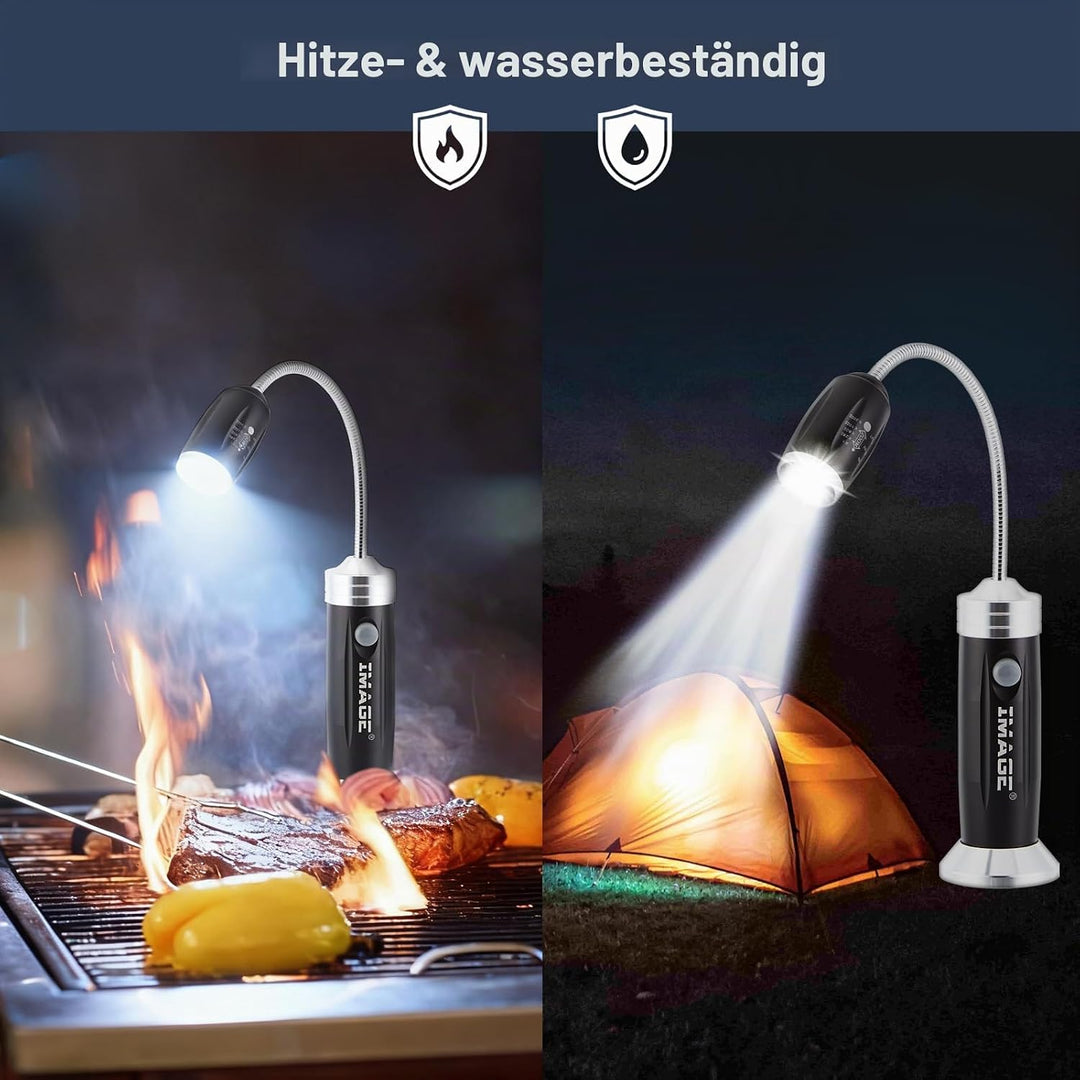 IMAGE Grill Lampe 2 Stück magnetisches LED Grilllicht 360° drehbare BBQ Grillleuchte Beleuchtung für