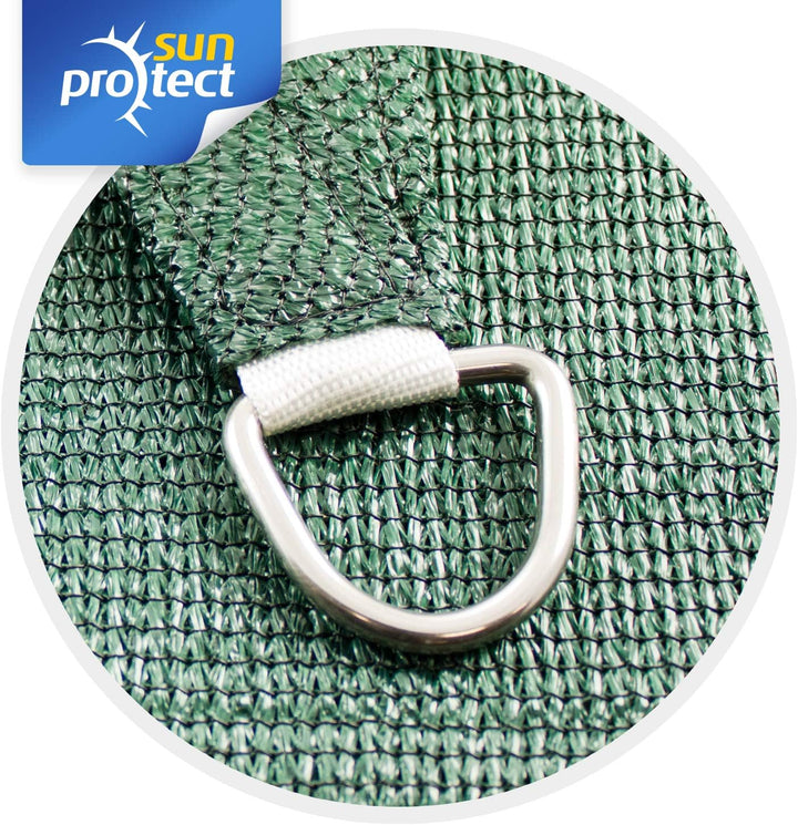 sunprotect 83292 Professional Sonnensegel, 5 x 5 x 7 m, 90° Grad Dreieck, Wind- & wasserdurchlässig,