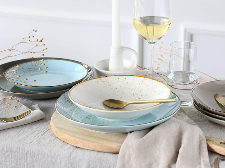 Creatable 20965, Serie Nature Collection SKANDINAVIEN, Geschirrset, Teller Set 12 teilig, Steinzeug