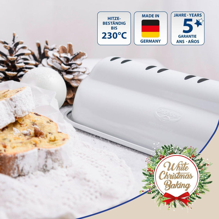 Dr. Oetker Christstollen Backform – Stollenbackform White Christmas Baking – Stollenform mit Antihaf