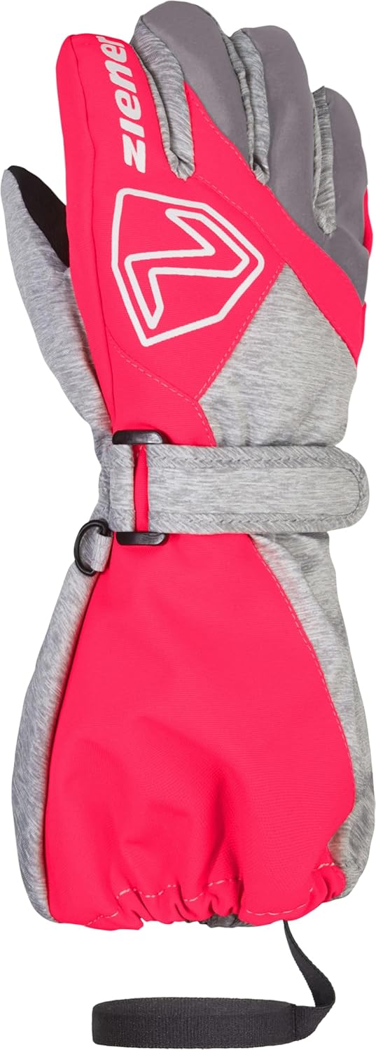 Ziener Unisex Baby Lauro Ski-Handschuhe/Winter | wasserdicht, Lange Stulpe, reflektierend 104 light