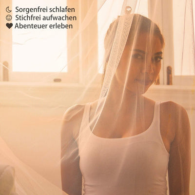 Outdoro Moskitonetz inklusive Klebehaken für Zuhause und Reisen extra-gross für Doppelbett & Einzelb