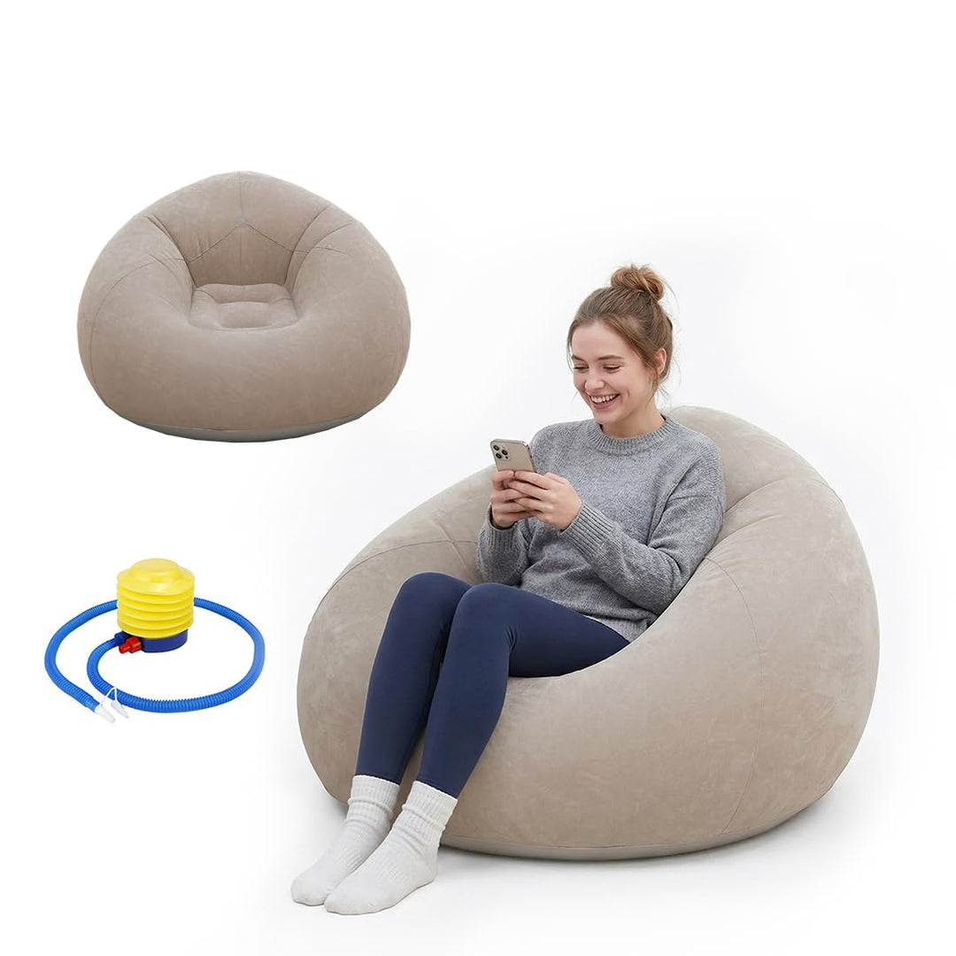 Yuragim Aufblasbares Sofa, Aufblasbarer Sitzsack, Aufblasbarer Sessel mit Luftpumpe, Wasserdichtes L