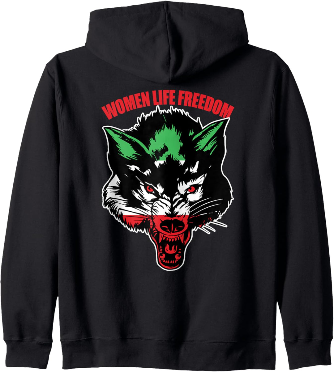 Women Life Freedom Iran Flag Cute Women of Iran Support Wolf Kapuzenjacke