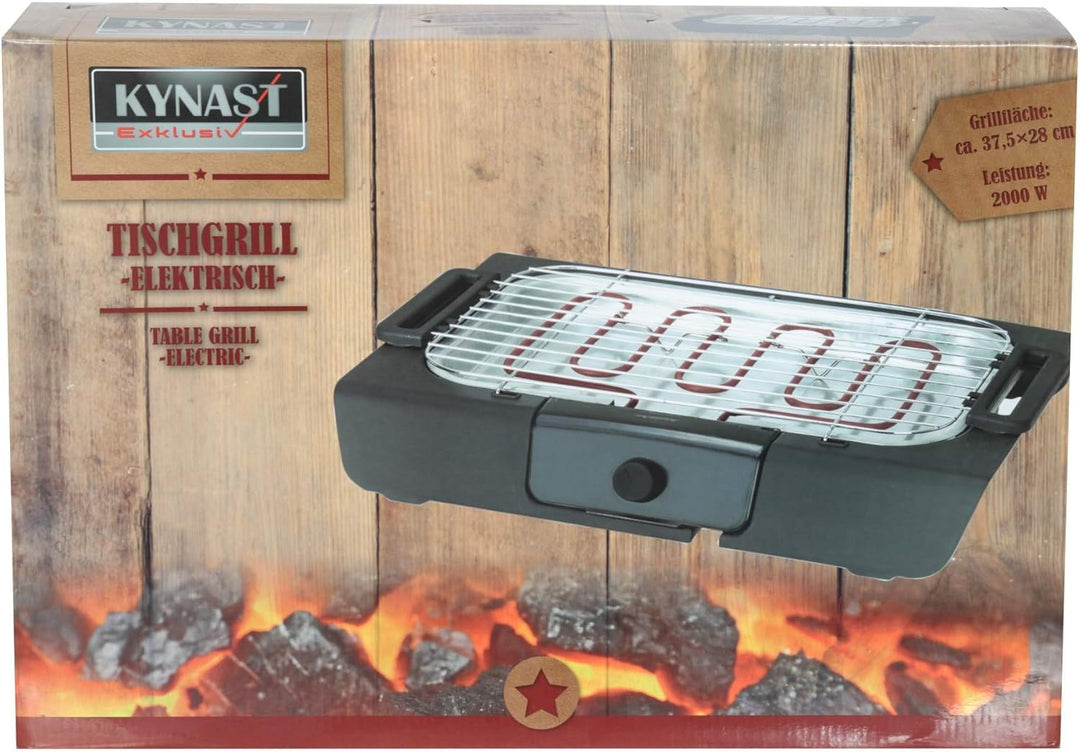Kynast Tischgrill elektrisch 2000 Watt schwarz Elektrogrill