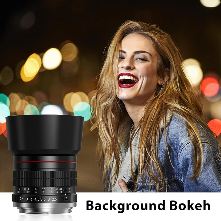 BENOISON 85mm f1,8 Portraitobjektiv, Z Objektiv für Nikon, 85mm Objektiv, manueller Fokus für Nikon