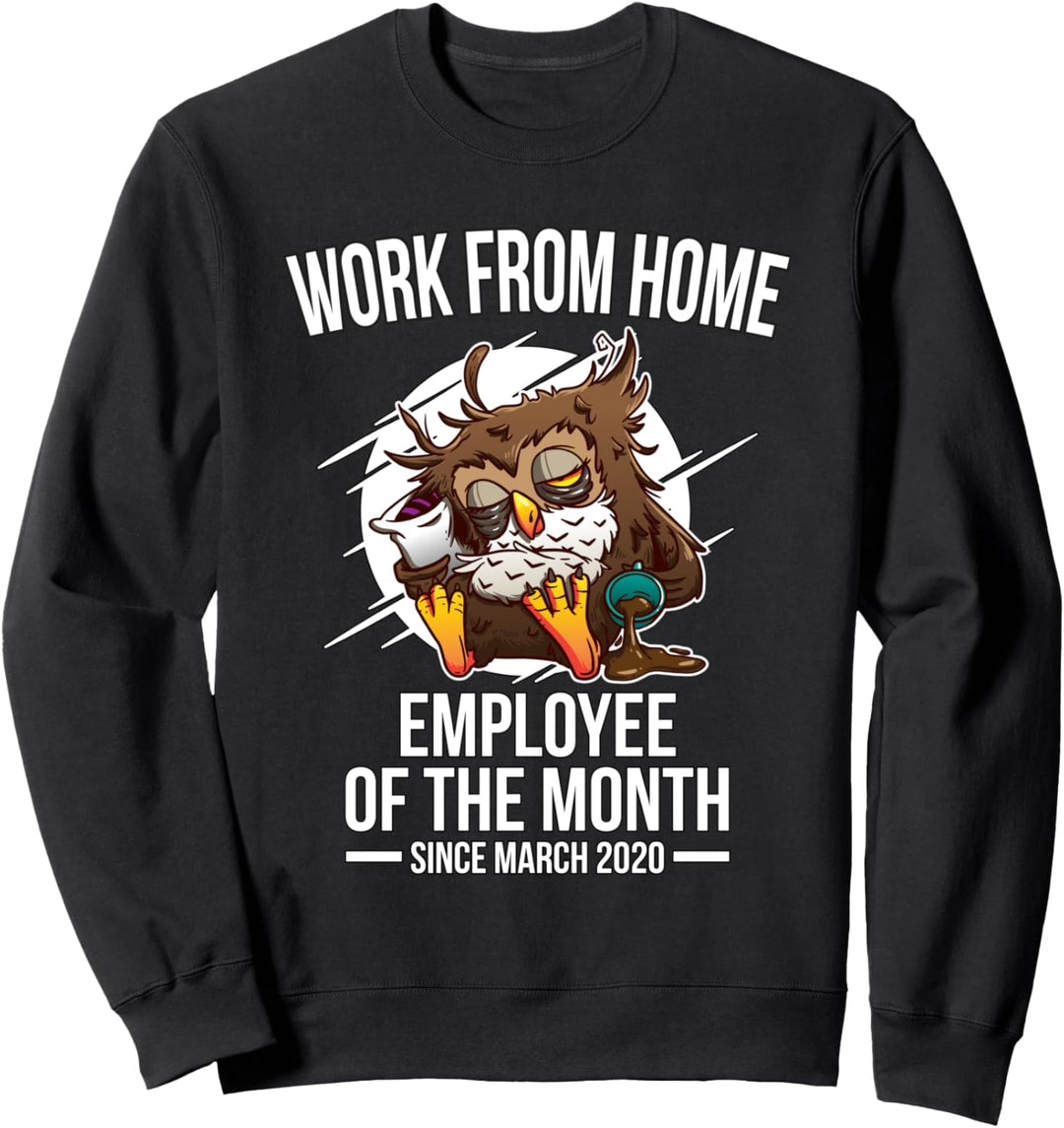 Employee Of The Month Eule Kauz Heimarbeit Outfit Homeoffice Sweatshirt