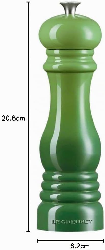 Le Creuset Pfeffermühle, ABS-Kunststoff, 6,2 x 6,2 x 20,8 cm, Keramik-Mahlwerk, Bamboo, 440012140800