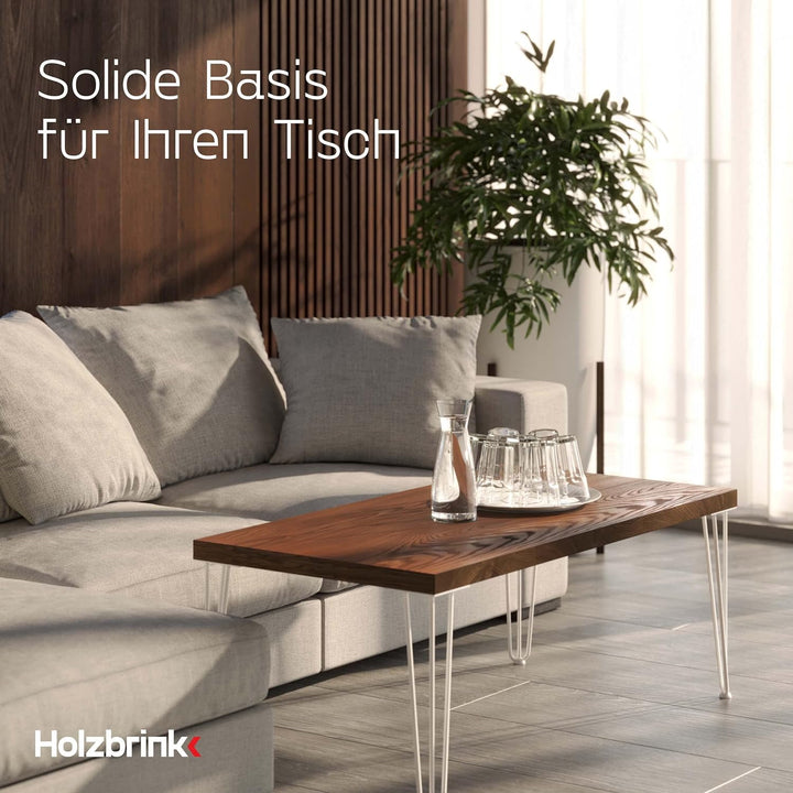 HOLZBRINK - Tischbeine aus Metall | Möbelfüsse | Schreibtischbeine | Metallfüsse | Perfekt für Zu Ha