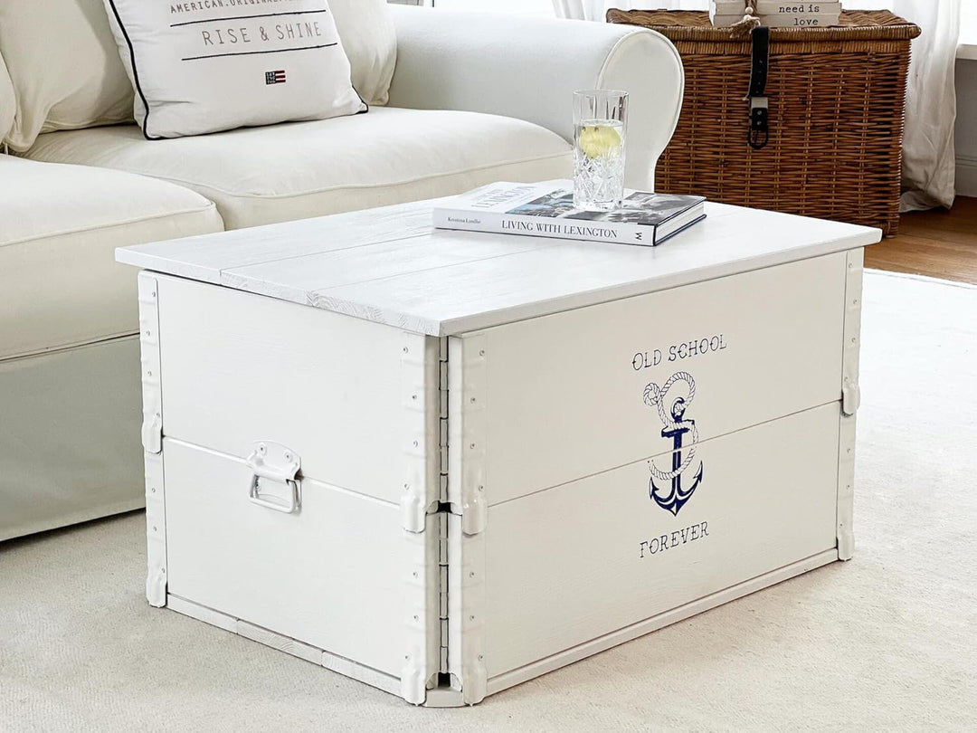 Uncle Joe´s Truhe Old School Couchtisch Truhentisch im Vintage Shabby chic Style aus Massiv-Holz in