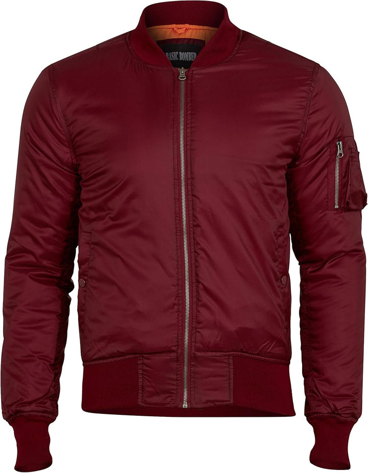 Surplus Raw Vintage Herren Basic Bomberjacke S Bordeaux, S Bordeaux