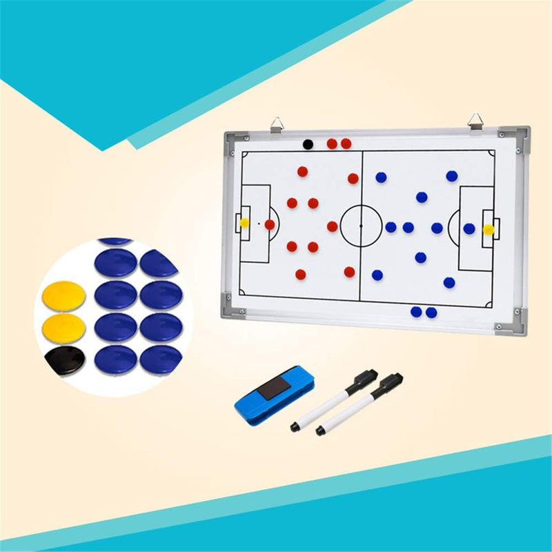 Holzsammlung Profi Coaches Whiteboard Tragbar Taktiktafel für Fussball mit Magnete, Stifte und Radie