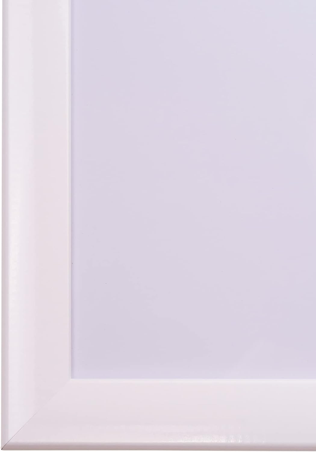 Rahmendesign24 Bilderrahmen Fiona 42x59,4 (DIN A2) Weiss (Hochglanz) Fotorahmen, Wechselrahmen, Post