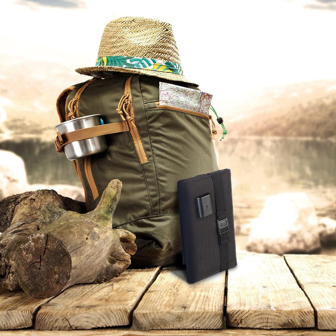 revolt Solar Ladegerät: Mobiles 10-Watt-Falt-Solarpanel mit USB-Ausgang, 5 V, 2 A, IP65 (Solarpanel