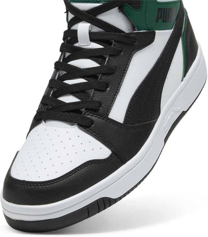 Puma Unisex Rebound V6Sneaker 44 EU Puma White Puma Black Vine, 44 EU Puma White Puma Black Vine