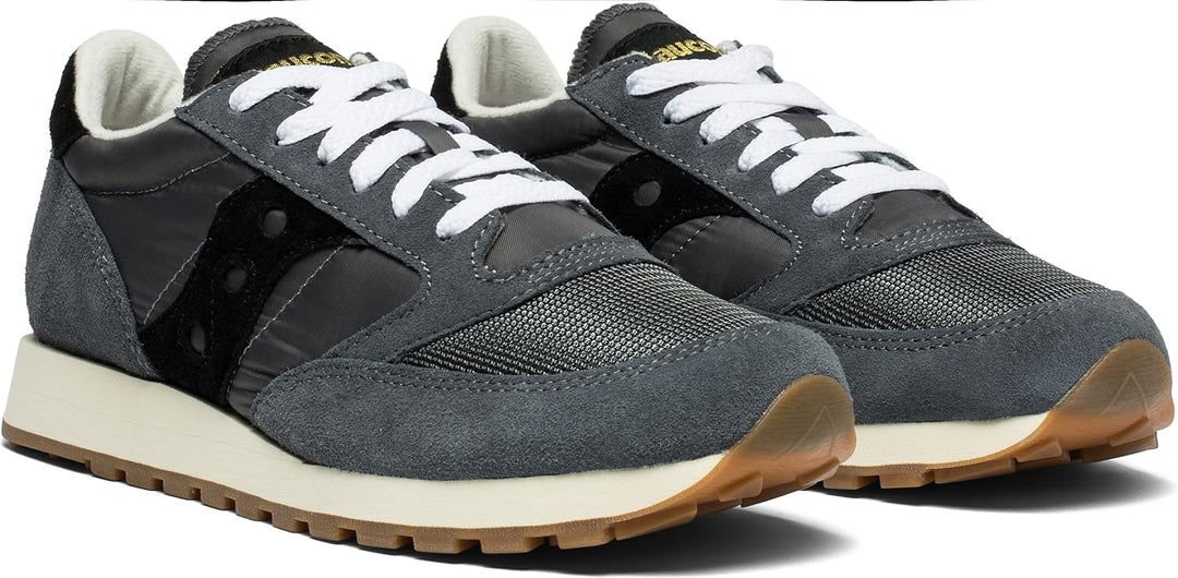 Saucony Jazz Original Vintage Herren Sportschuhe 35.5 EU Grey Black, 35.5 EU Grey Black