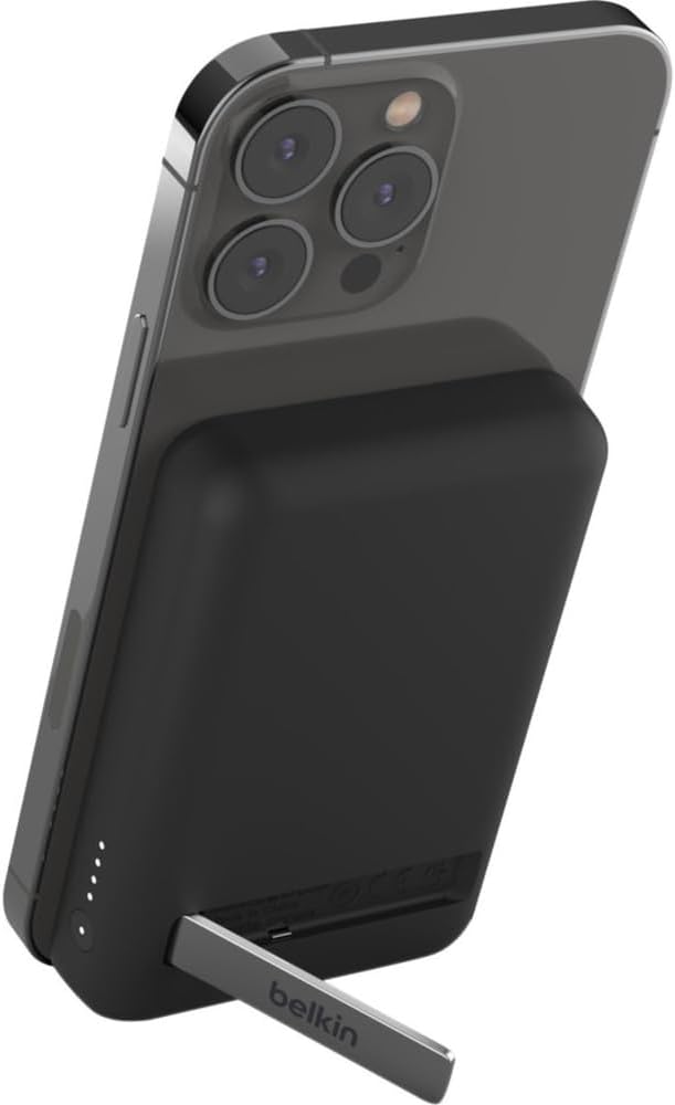 Belkin magnetische 5000-mAh-Powerbank, externer Handy-Akku, kompatibel mit MagSafe, mit Passthrough-