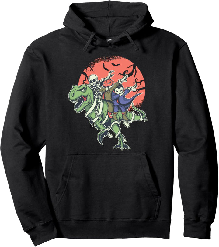 Monster dabben auf T-Rex | Lustiges Halloween Dinosaurier Pullover Hoodie