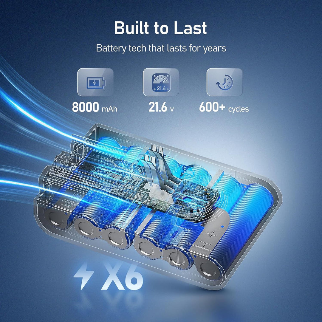 Keenstone 8000mAh V7 Akku, Ersatzakku für Dyson SV11 V7 Animal Trigger Abosolute Motorhead Pro Fluff
