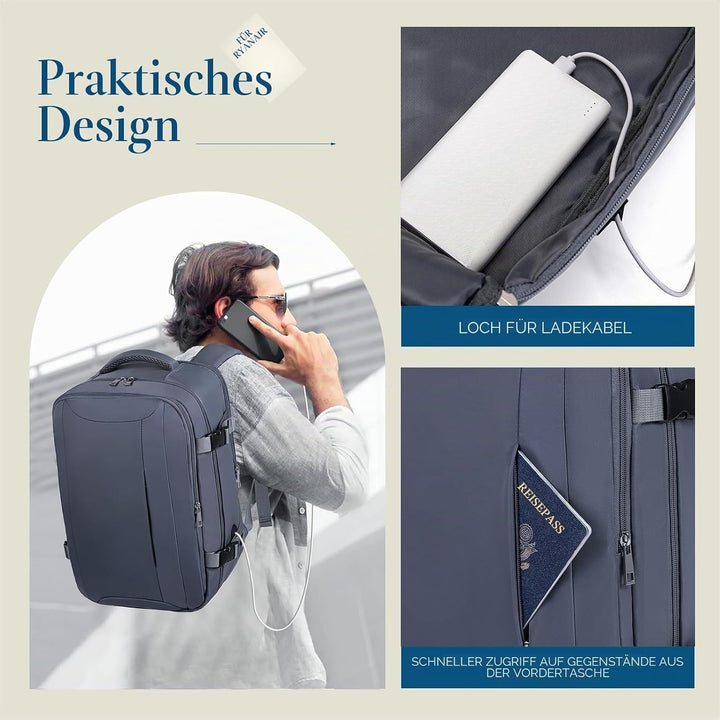 Lossga Für Ryanair Handgepäck 40x20x25 Handgepäck Rucksack Reiserucksack Flugzeug Rucksack 40x20x25