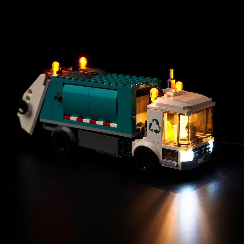 LocoLee Licht Kompatibel mit Lego City Müllabfuhr, Led Beleuchtungs Compatible with Lego 60386 City