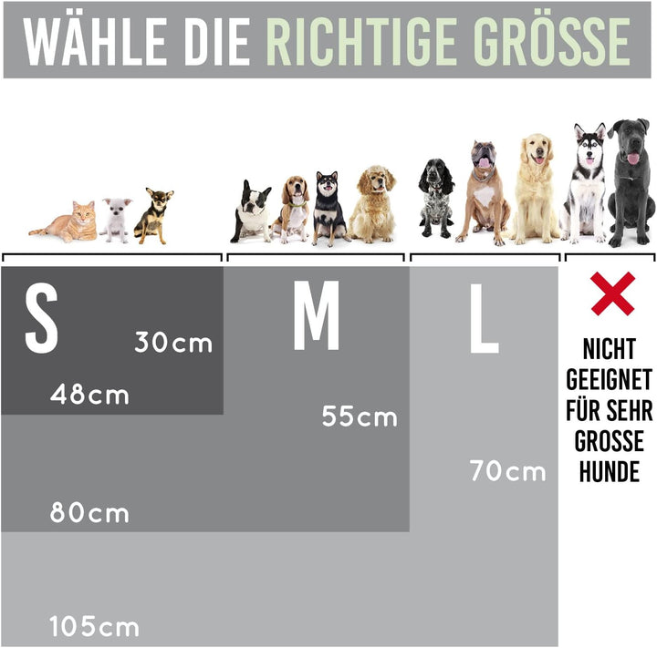 KaraLuna Hundematte 80 x 55 cm für daheim &amp; unterwegs I Waschbar I 3 Grössen erhältlich I Hundedecke