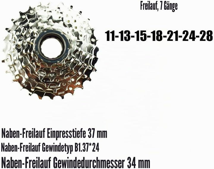 Drift Maniac E-Bike-Freilauf, 7 Gänge, 11-28/11-34T, EPOCH
