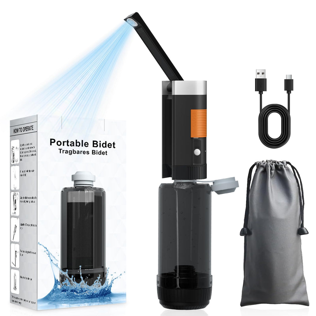 SoulBay Portable Bidet Elektrisch, 400ML Po Dusche Toilette Wochenbett Elektrische Travel Reise Bide