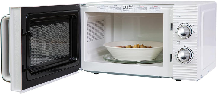 Russell Hobbs RHM1731 Inspire Solo Mikrowelle, 17 Liter, 700W, Weiss, mit 5 Leistungsstufen, Timer,
