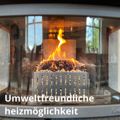 USEFUL SWEDEN Pelletbrennkorb – Verbrennen von Holzpellets im Holzofen oder im offenen Kamin, Schwed