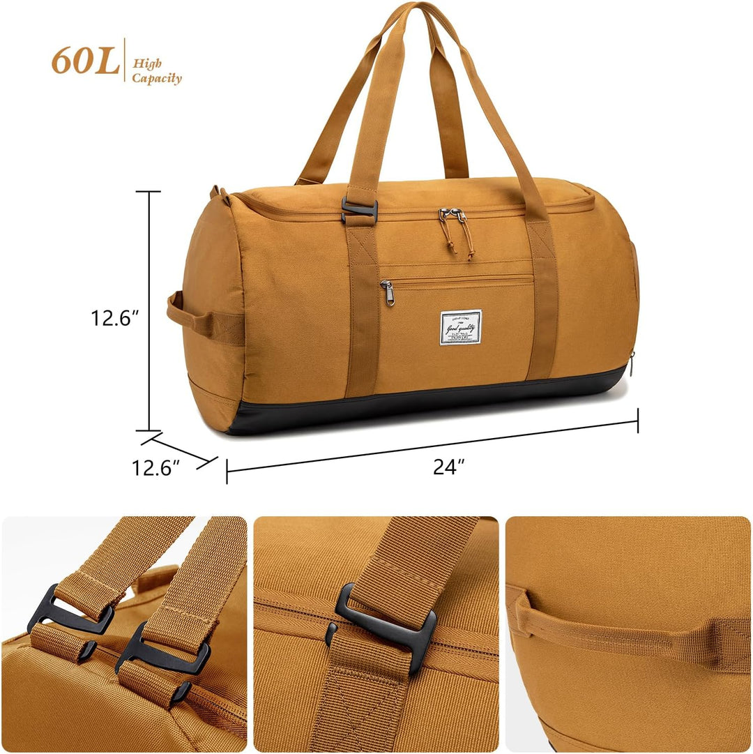 Sporttasche Herren Gross 60L Reisetasche Sport Tasche Rucksack mit Schuhfach Wasserdicht Trainingsta