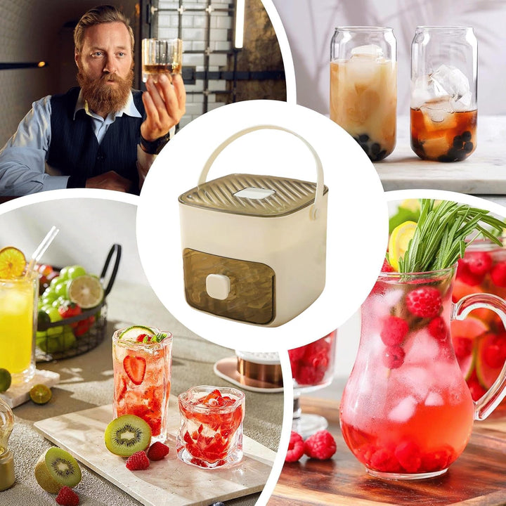 MEISO Eiswürfelmaschine mit Druck, 48 Fächer, drücken Sie die Art Ice Cube Maker, Eiswürfelform für