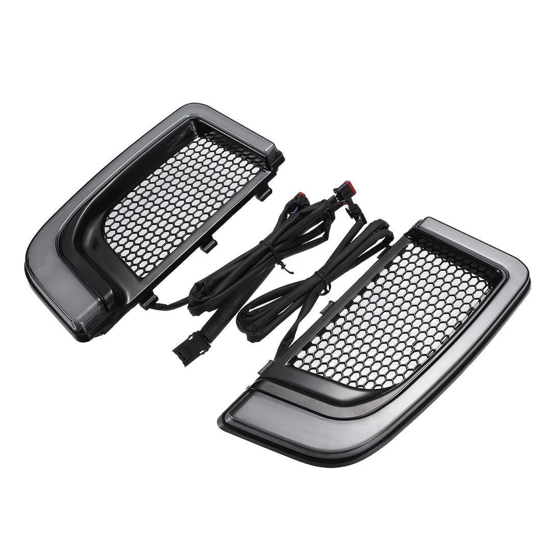 X AUTOHAUX Motorrad LED Verkleidung Untere Gitter Blinker Licht für Harley