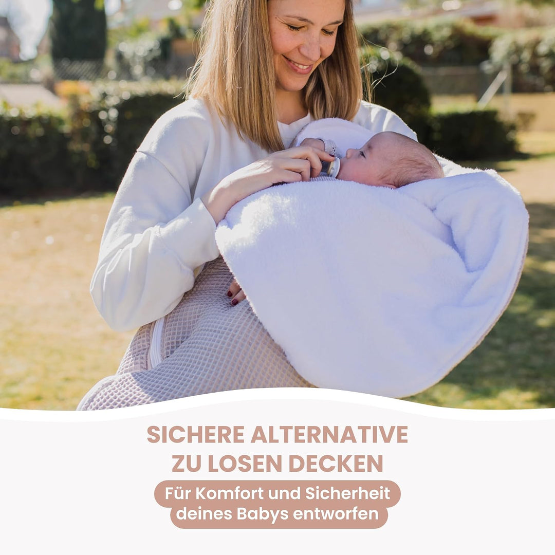 MIMUSELINA Einschlagdecke Babyschale Winter Universal | 2-in-1 Fusssack (92x46 cm) &amp; Decke (92x92 cm