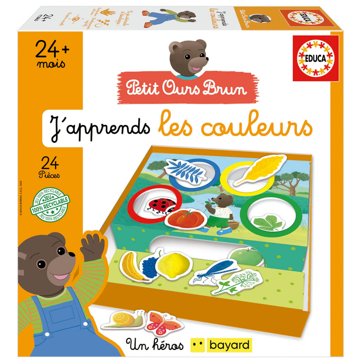 Educa - Das Spiel zum Lernen der Kombination und Unterscheidung der Grundfarben | Der kleine Braunbä