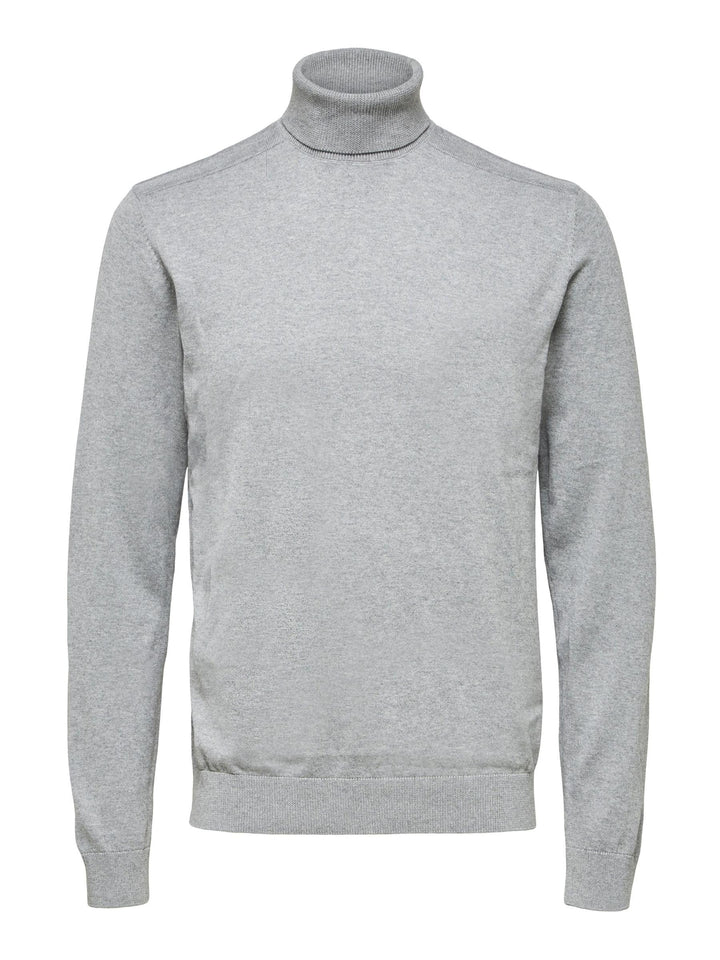 SELECTED HOMME Male Pullover Langarm Rollkragen S Grau (Medium Grey Melange), S Grau (Medium Grey Me