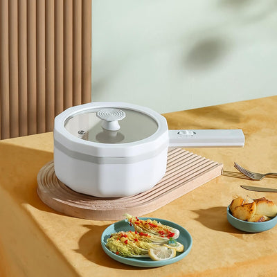 Elektrischer Hot Pot, 1,5 L Elektrische Pfannen, Dual Power Control Kochtopf für Reise/Wohnheim, Ant