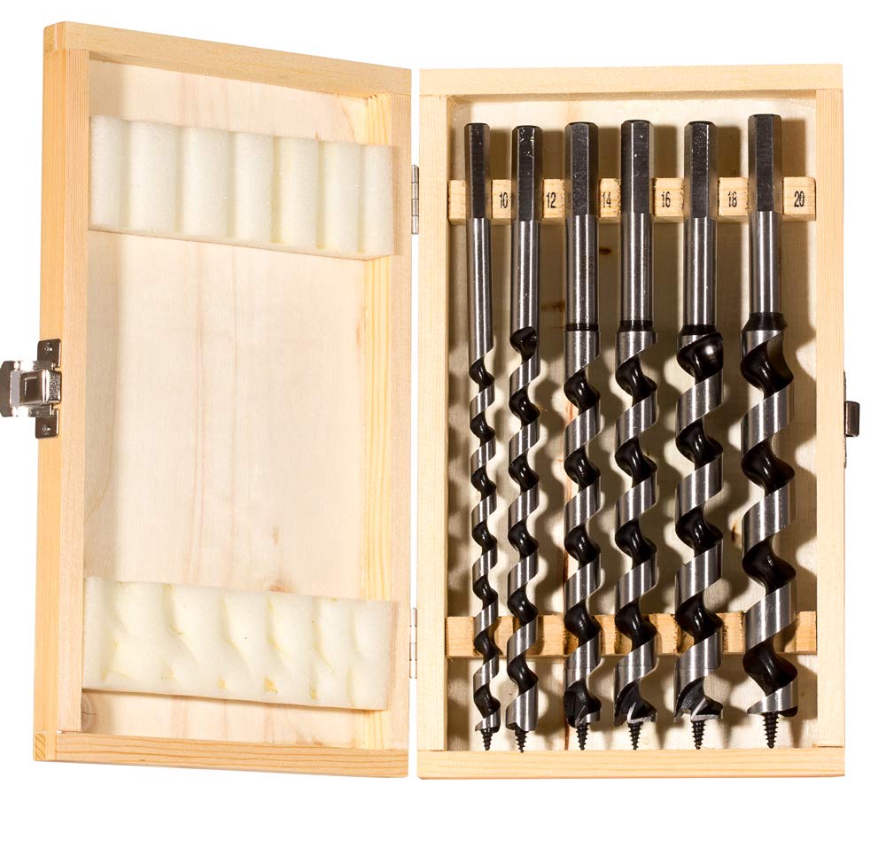 fischer Schlangenbohrer Set, 10 - 20 mm Durchmesser, Aufsätze für Bohrmaschinen, Bohrerset mit versc