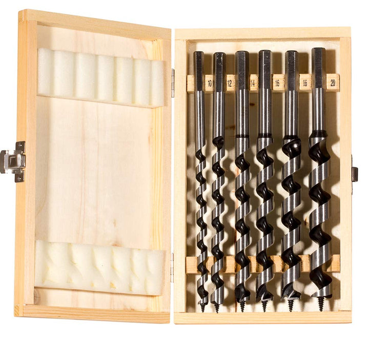 fischer Schlangenbohrer Set, 10 - 20 mm Durchmesser, Aufsätze für Bohrmaschinen, Bohrerset mit versc