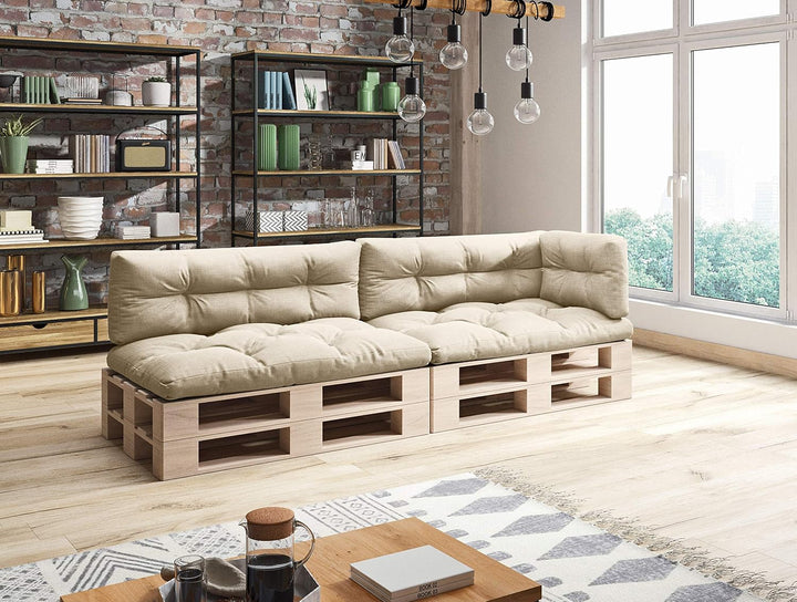 sunnypillow Palettenkissen 5er Set für Europaletten Indoor und Outdoor Palettenpolster Palettensofa
